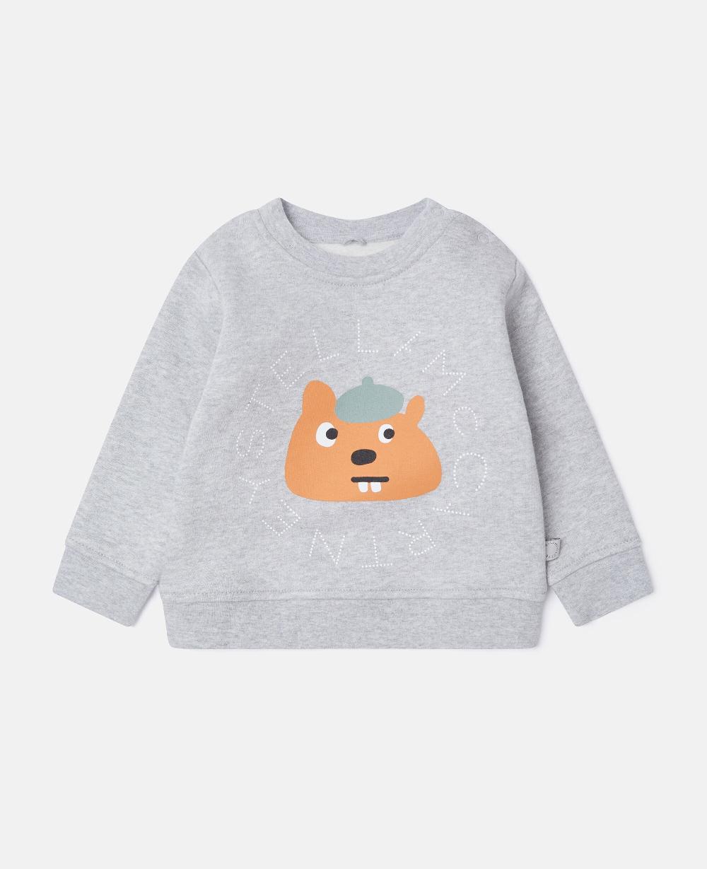 stella Squirrel Graphic Crewneck Sweatshirt