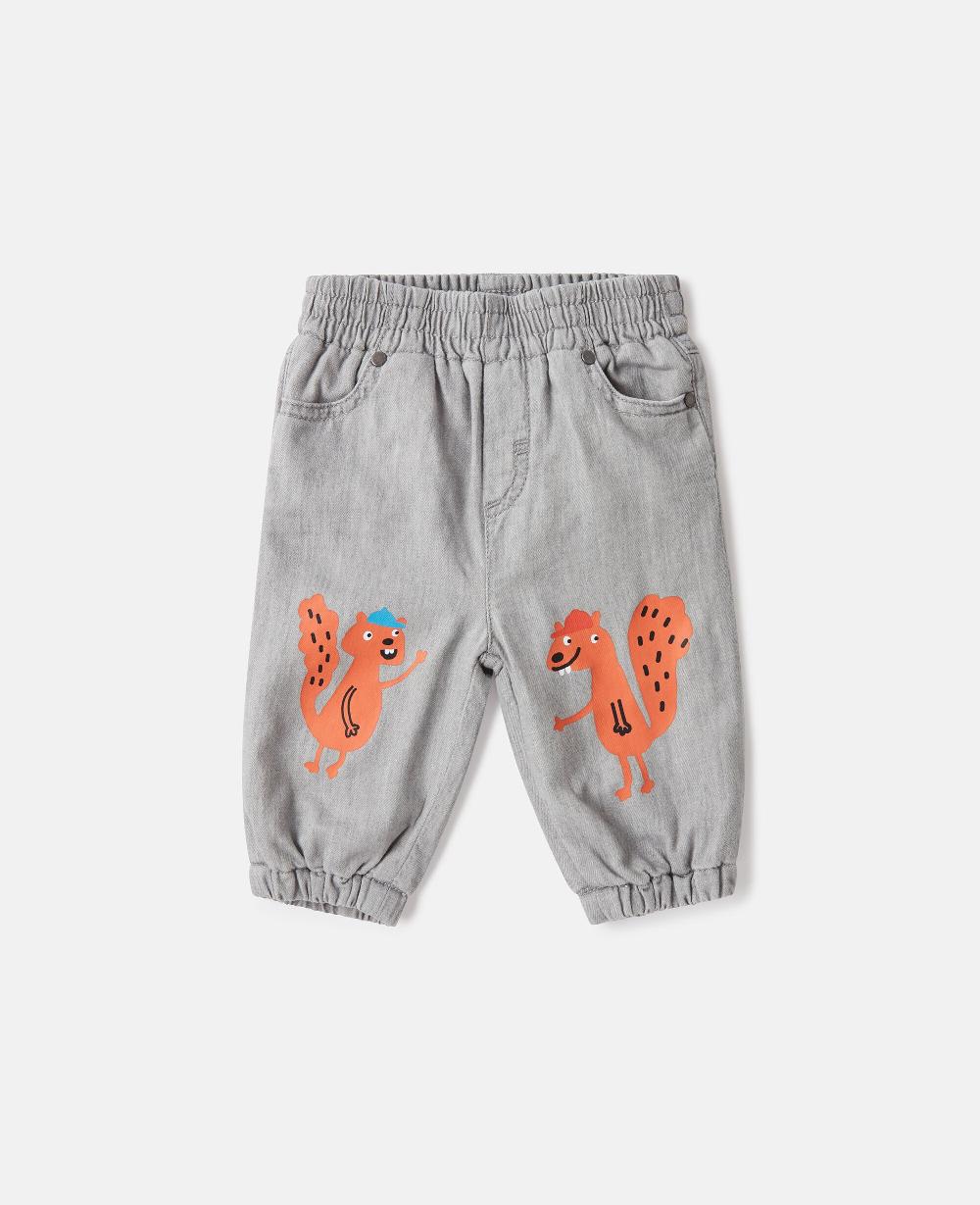 stella Squirrel Graphic Denim Jeans