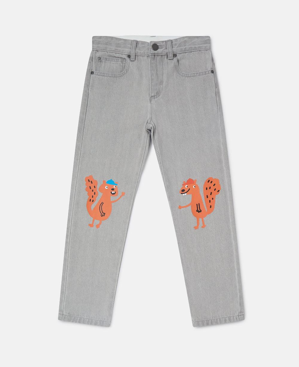 stella Squirrel Graphic Denim Jeans