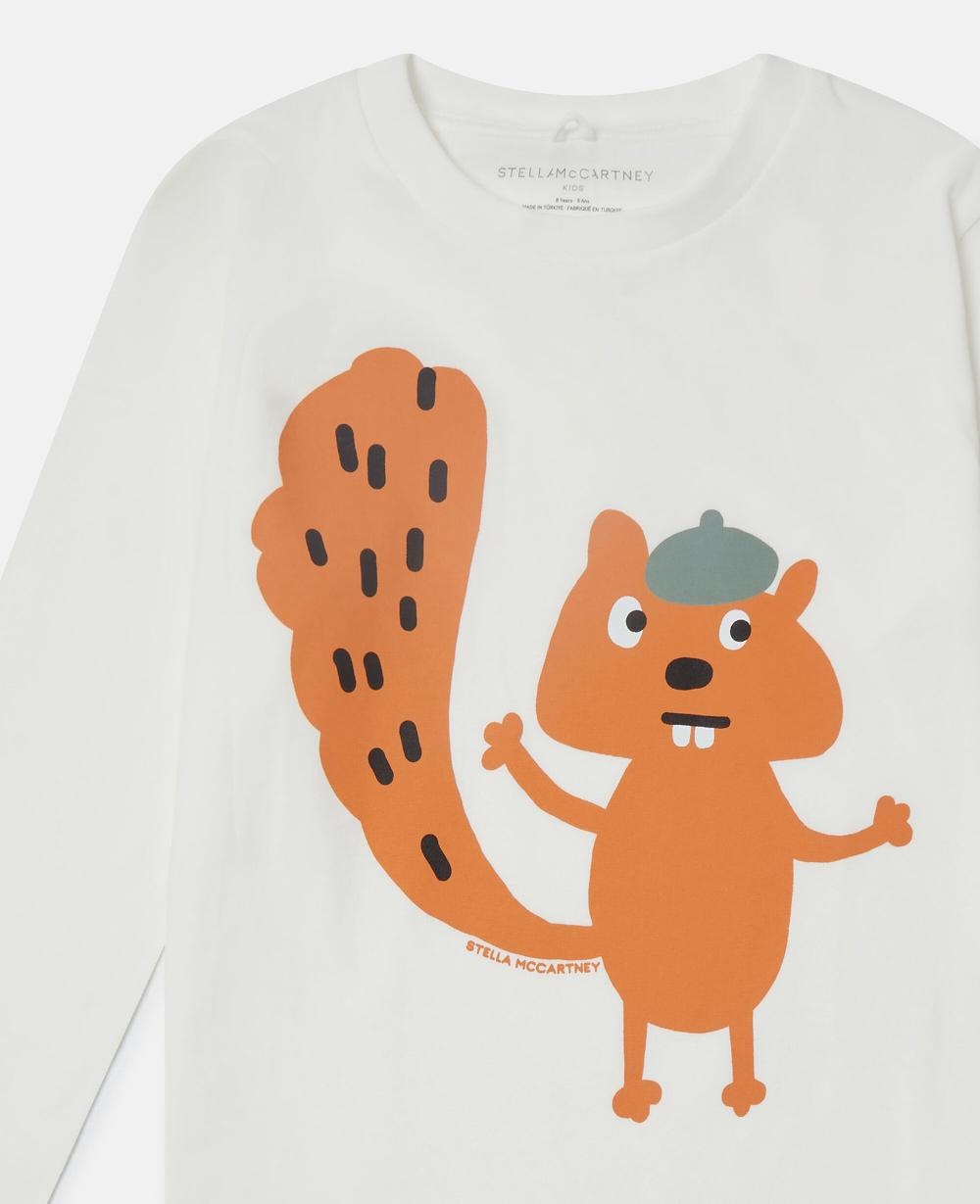 Stella Squirrel Graphic Long-Sleeve Top