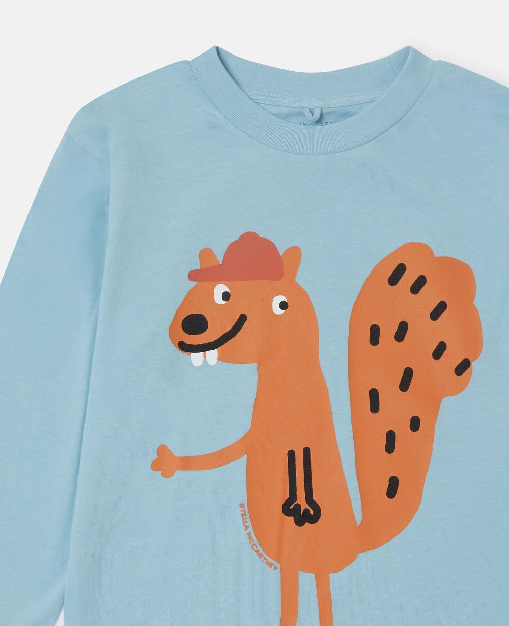 Stella Squirrel Graphic Long-Sleeve Top