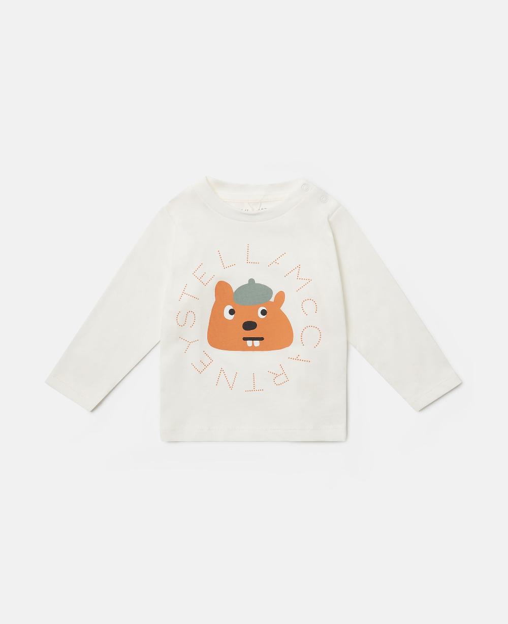 stella Squirrel Graphic Long-Sleeve Top