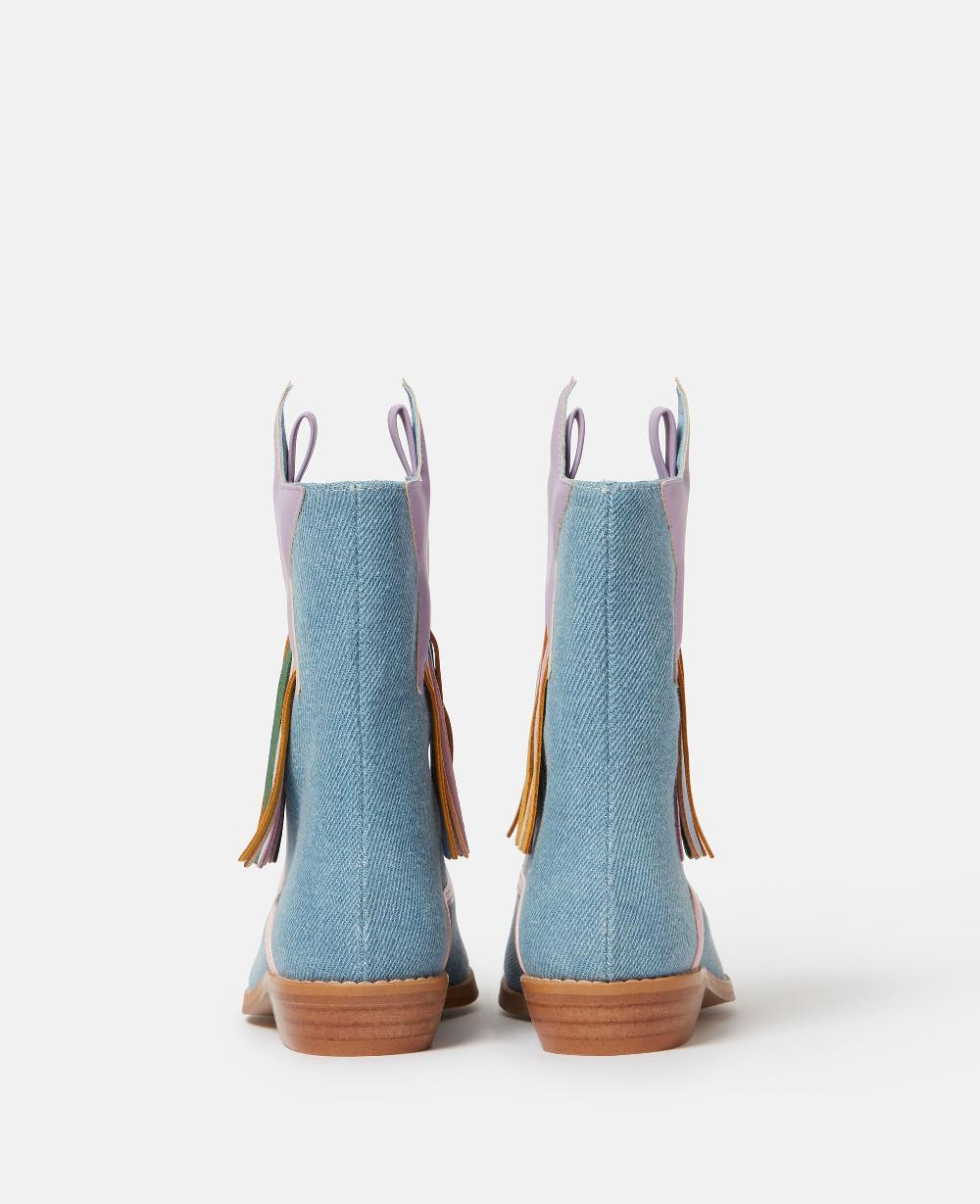 Stella Star Detail Denim Western Boots