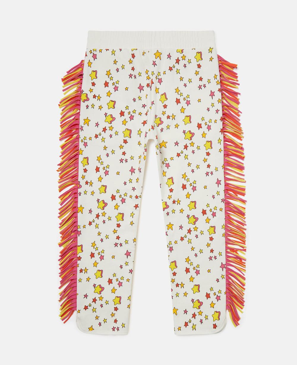 Stella Star Graphic Fringed Drawstring Sweatpants