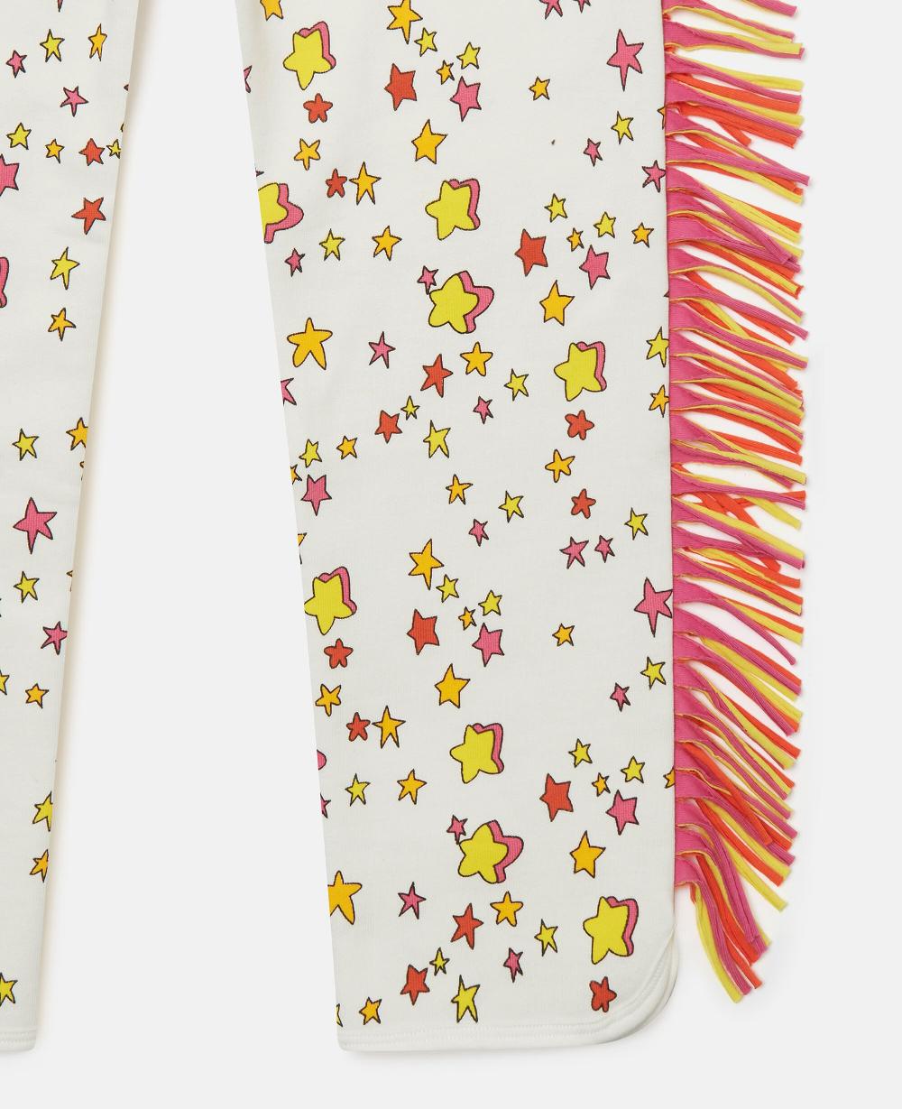 Stella Star Graphic Fringed Drawstring Sweatpants