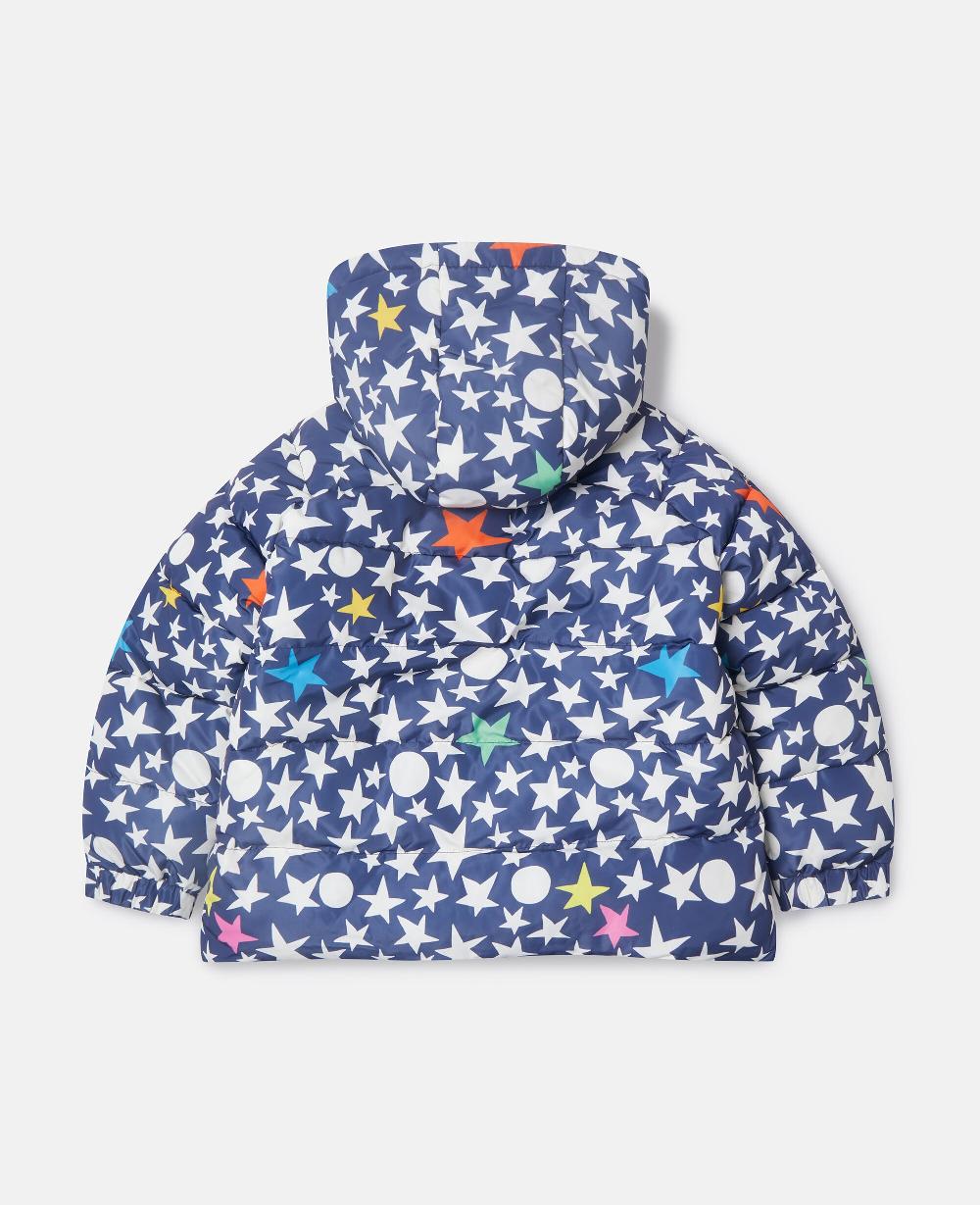 Stella Star Print Hooded Puffer Coat