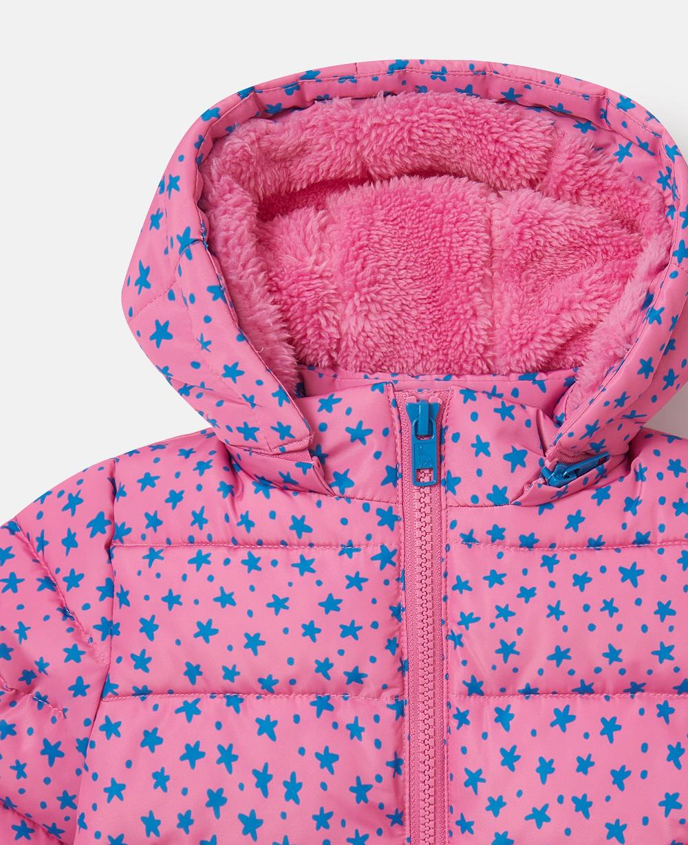 Stella Star Print Hooded Puffer Coat