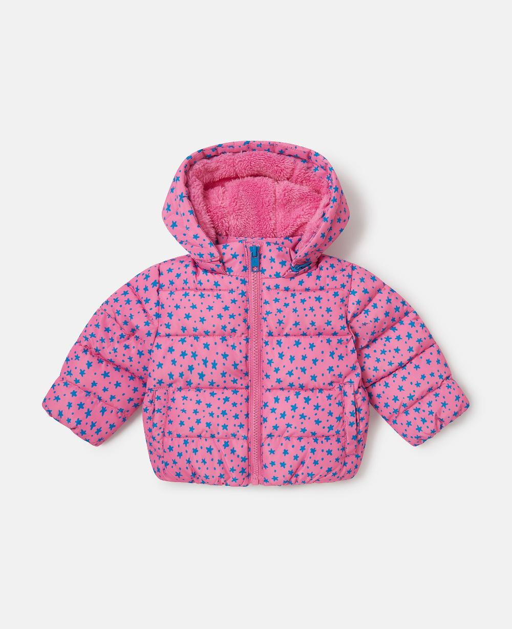 stella Star Print Hooded Puffer Coat