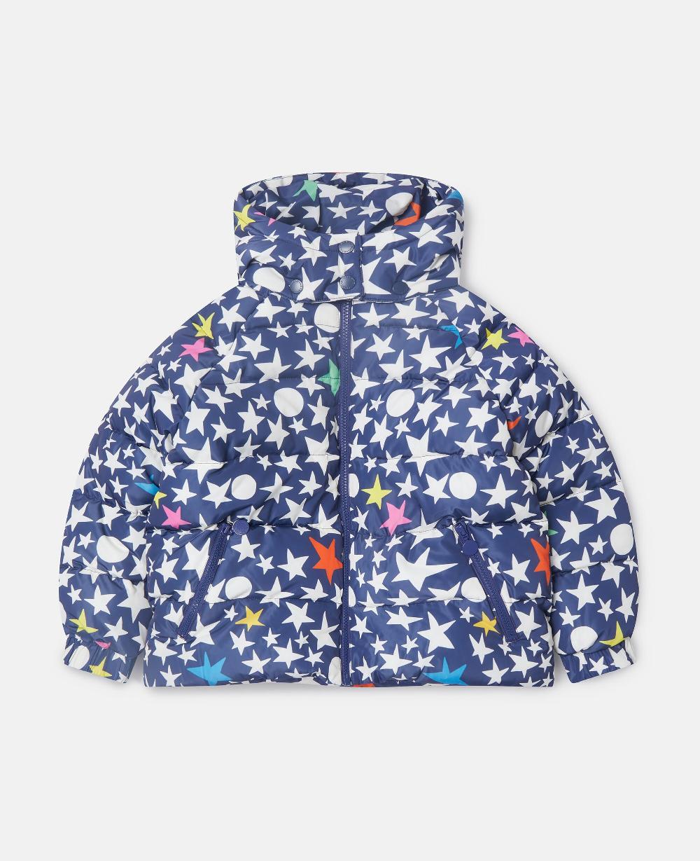 stella Star Print Hooded Puffer Coat