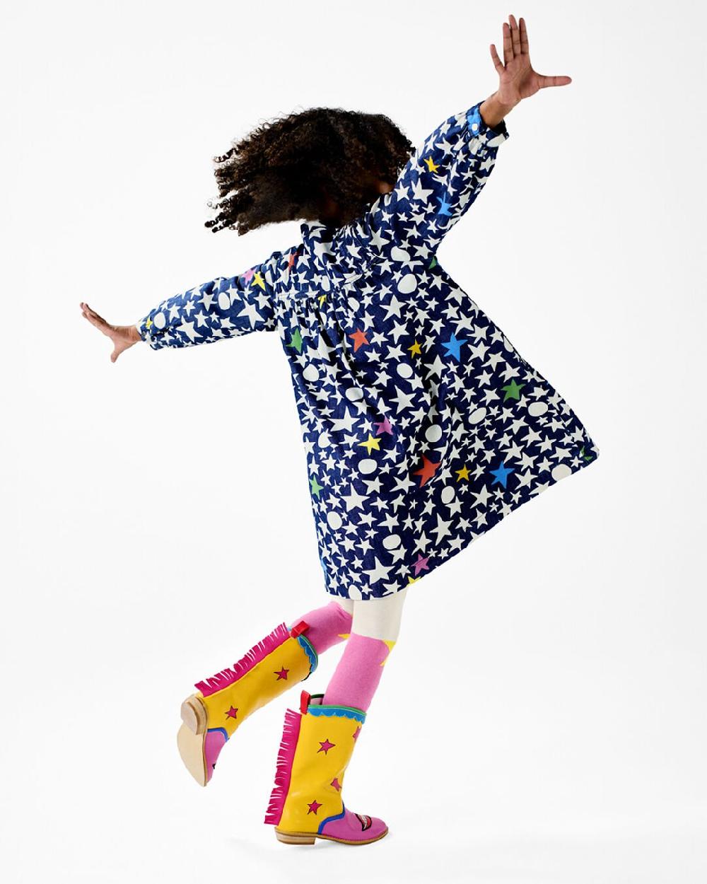 Stella Star Print Long-Sleeve Dress