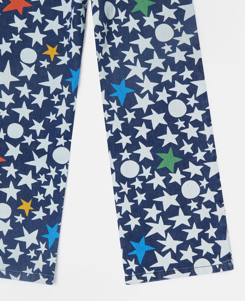 Stella Star Print Straight-Leg Denim Jeans
