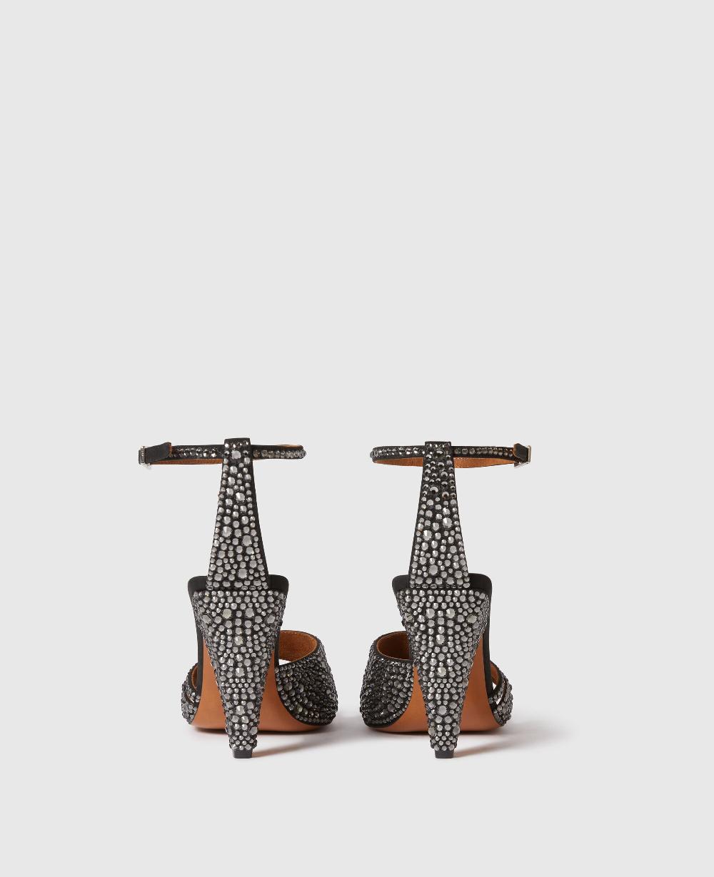 Stella Stella Spur Crystal Hotfix Heeled Pump