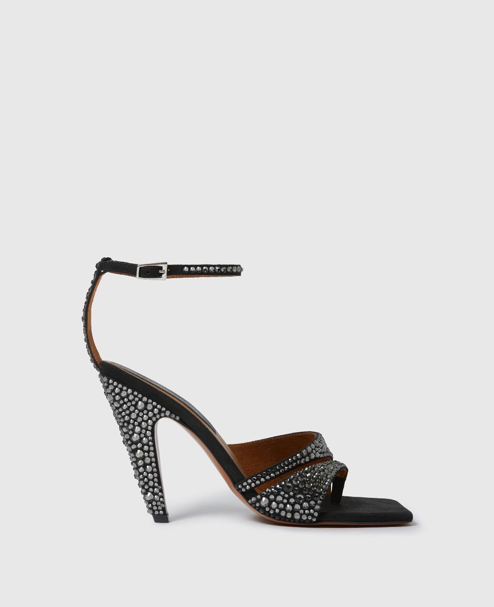 stella Stella Spur Crystal Hotfix Heeled Pump