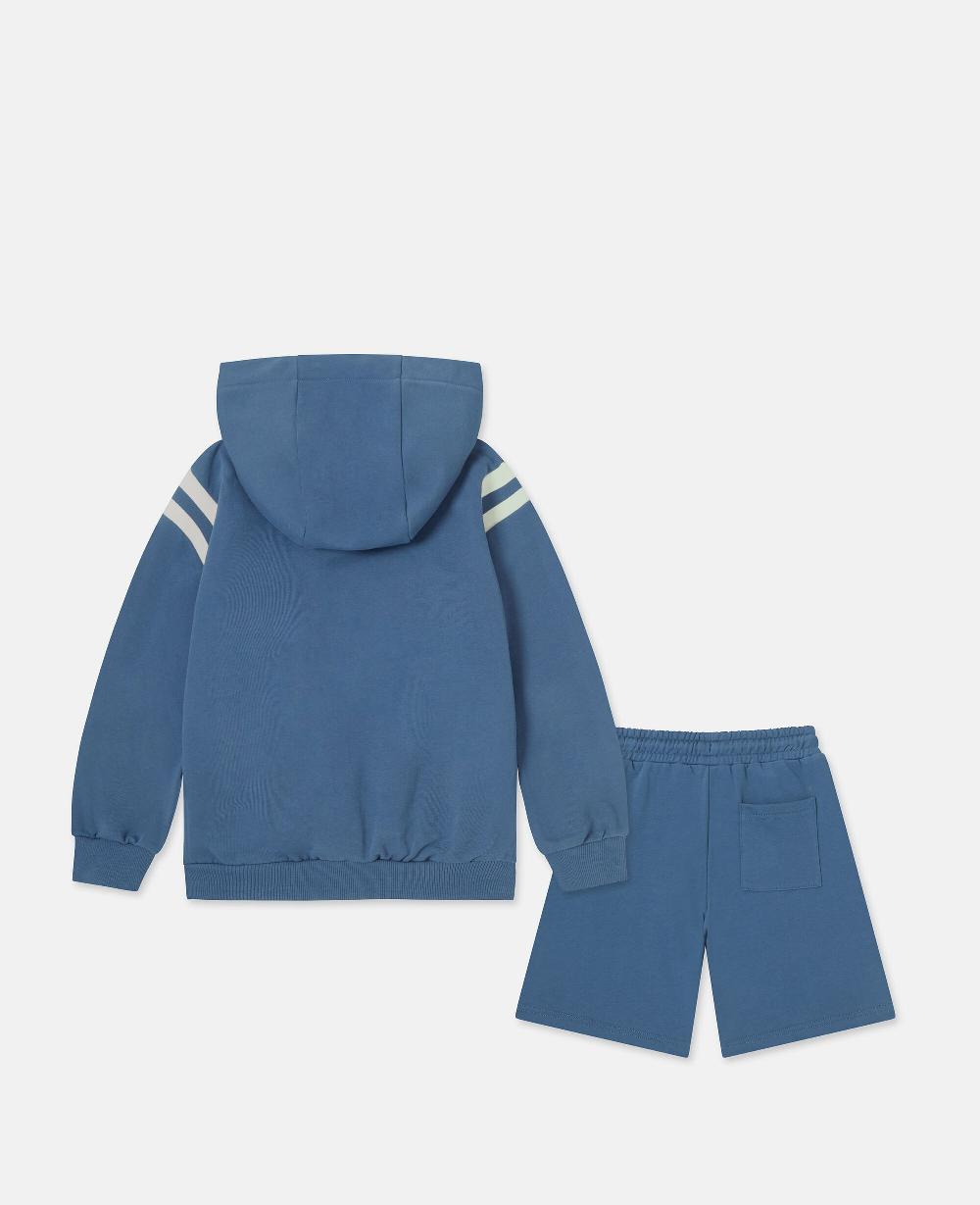 Stella Stripe Hoodie And Shorts Set