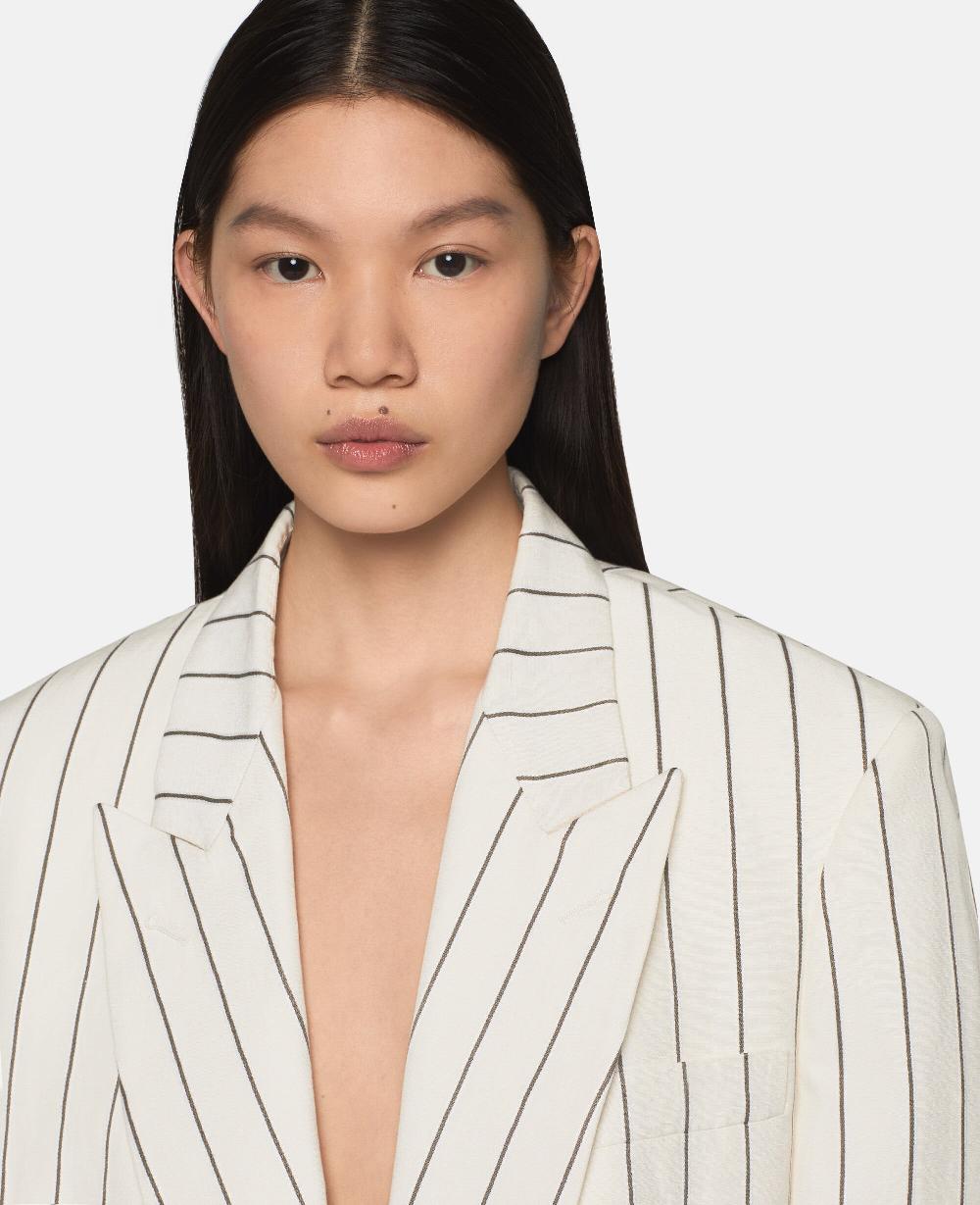 Stella Striped Single-Breasted Blazer