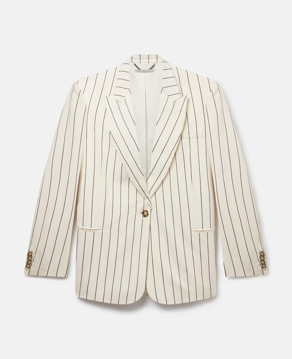 stella Striped Single-Breasted Blazer