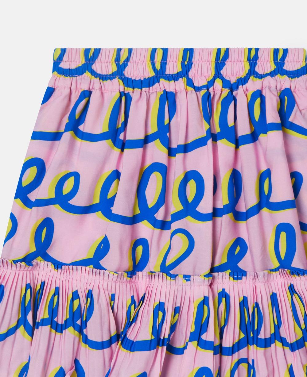 Stella Swirling Pattern Pleated Skirt