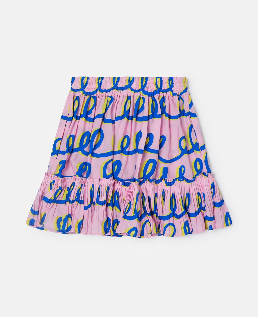 Stella Swirling Pattern Pleated Skirt