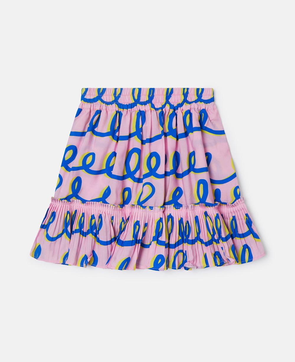 stella Swirling Pattern Pleated Skirt