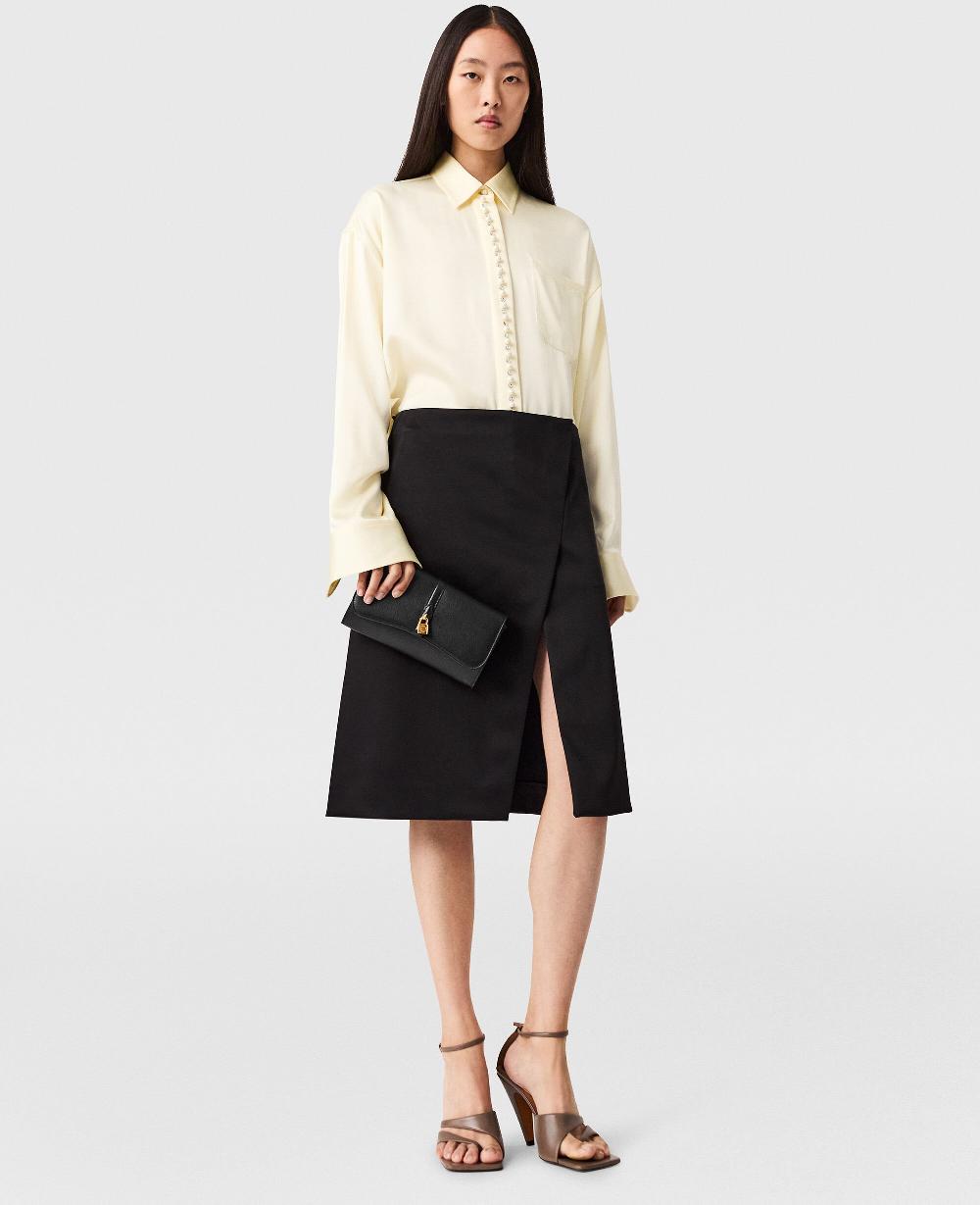 Stella Tailored Satin Midi Skirt