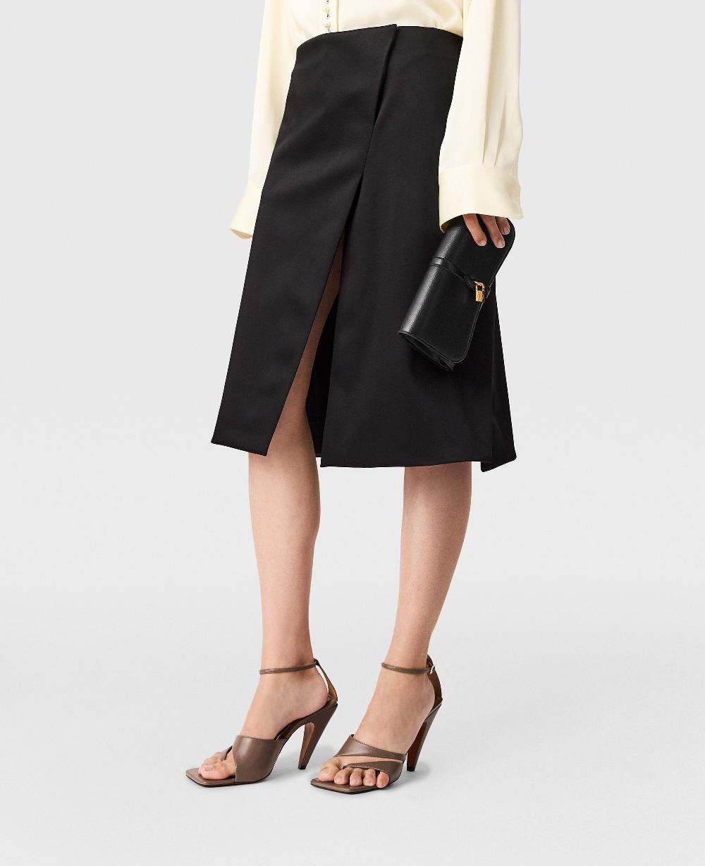 Stella Tailored Satin Midi Skirt