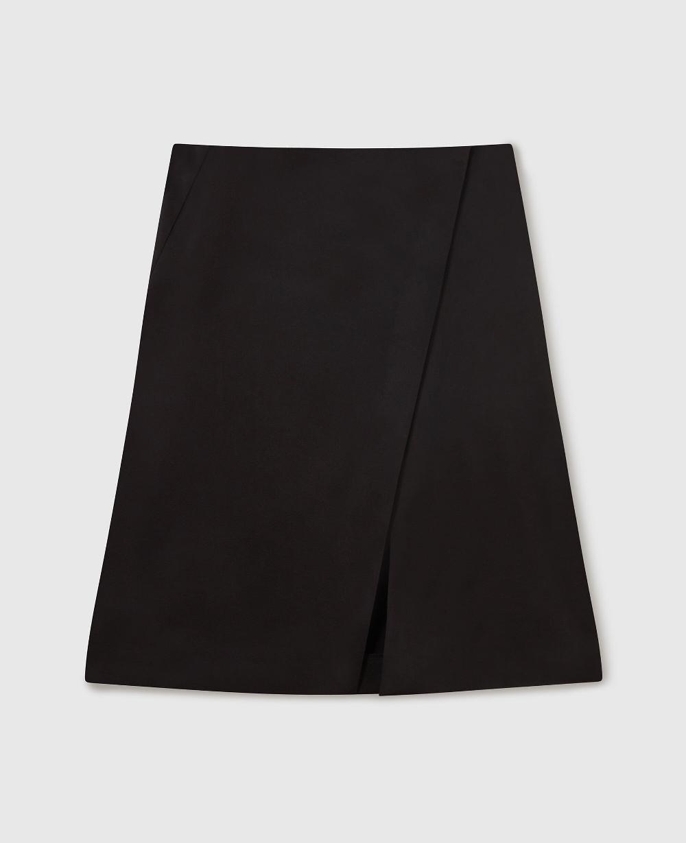 stella Tailored Satin Midi Skirt