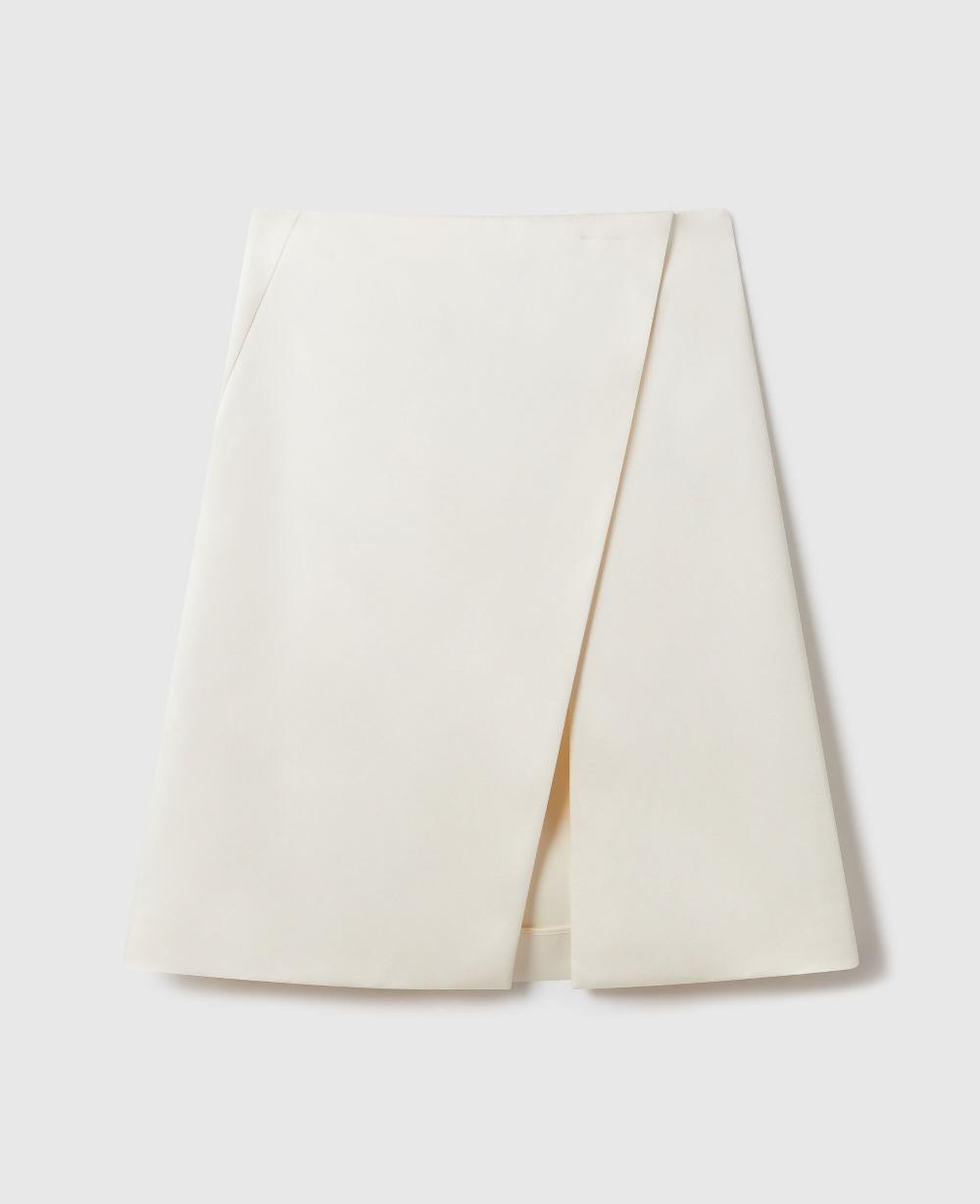 stella Tailored Satin Midi Skirt