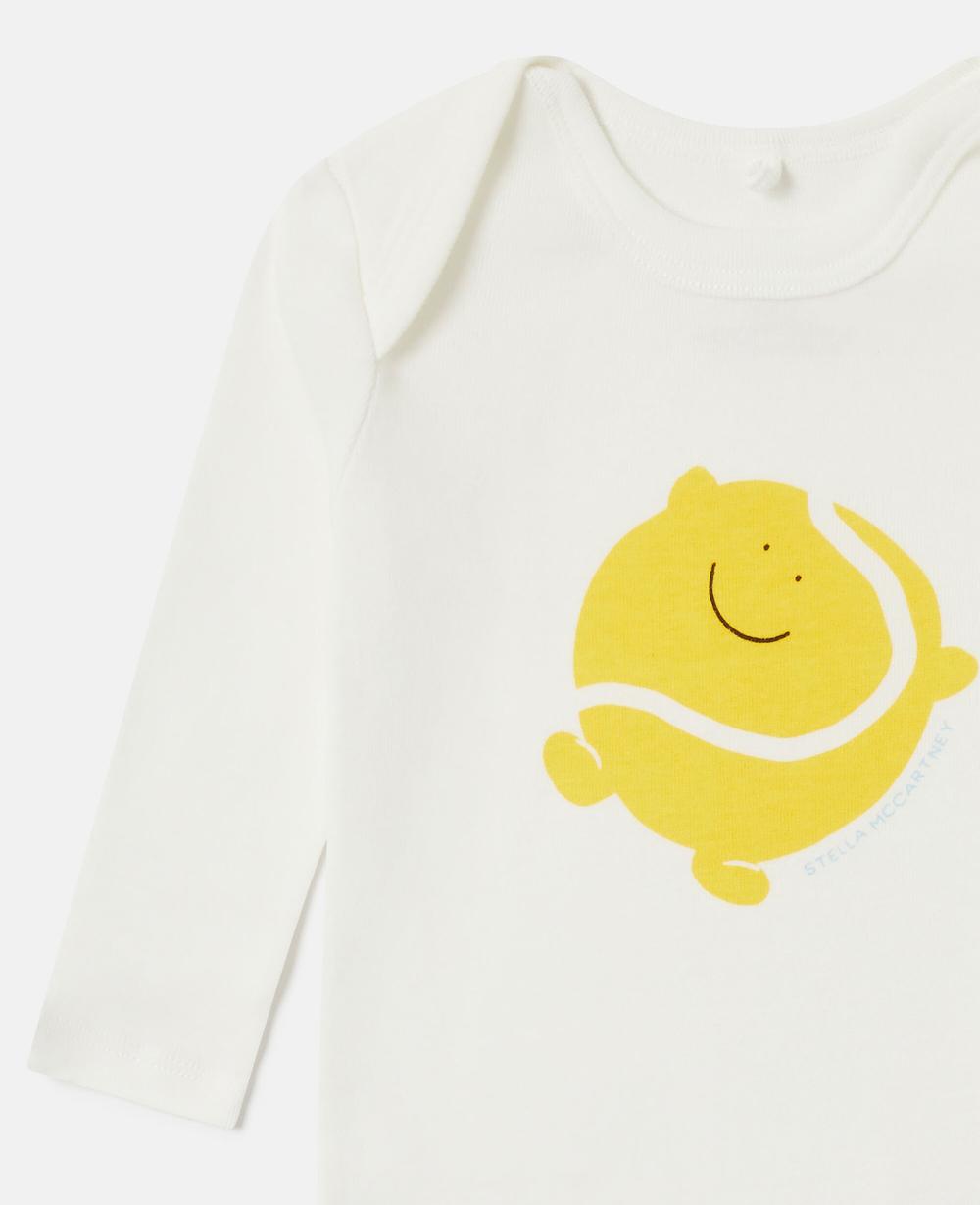 Stella Tennis Ball Graphic Hat And Romper Set