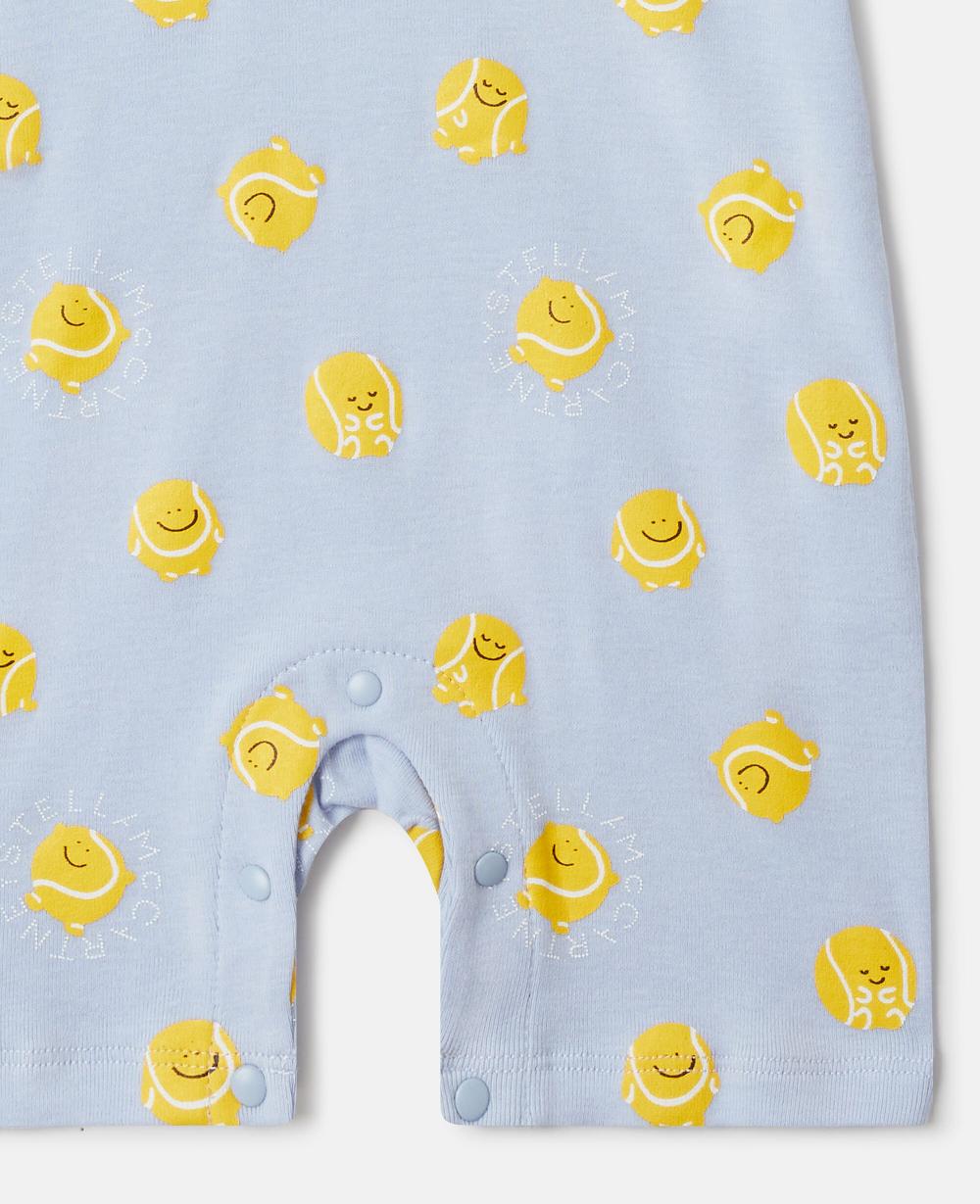 Stella Tennis Ball Print Bib And Romper Set