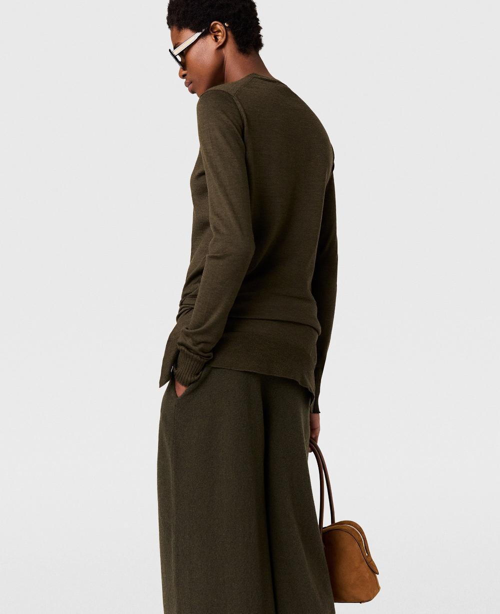 Stella Tie-Front Crewneck Sweater