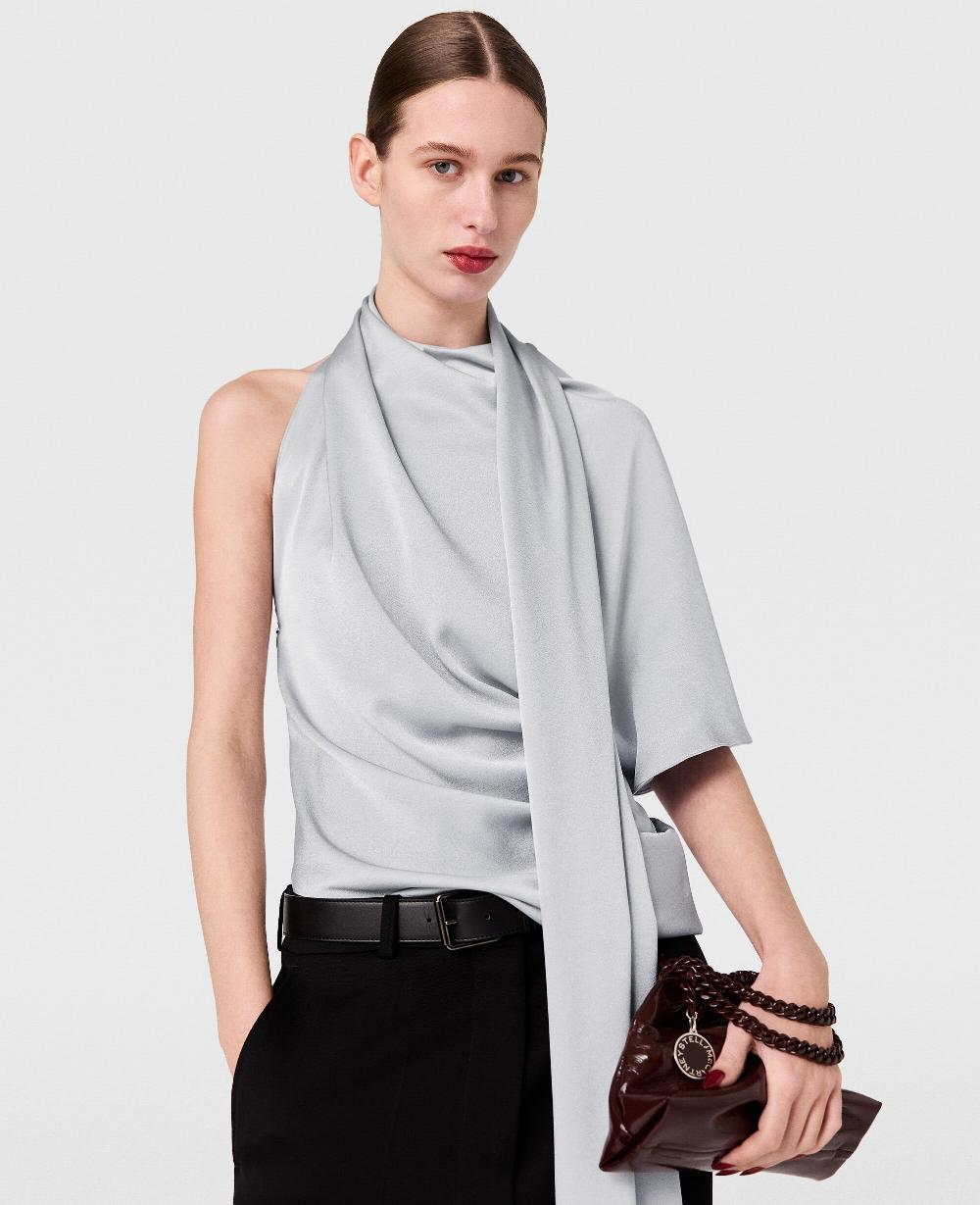 stella Tie Neck Asymmetric Top