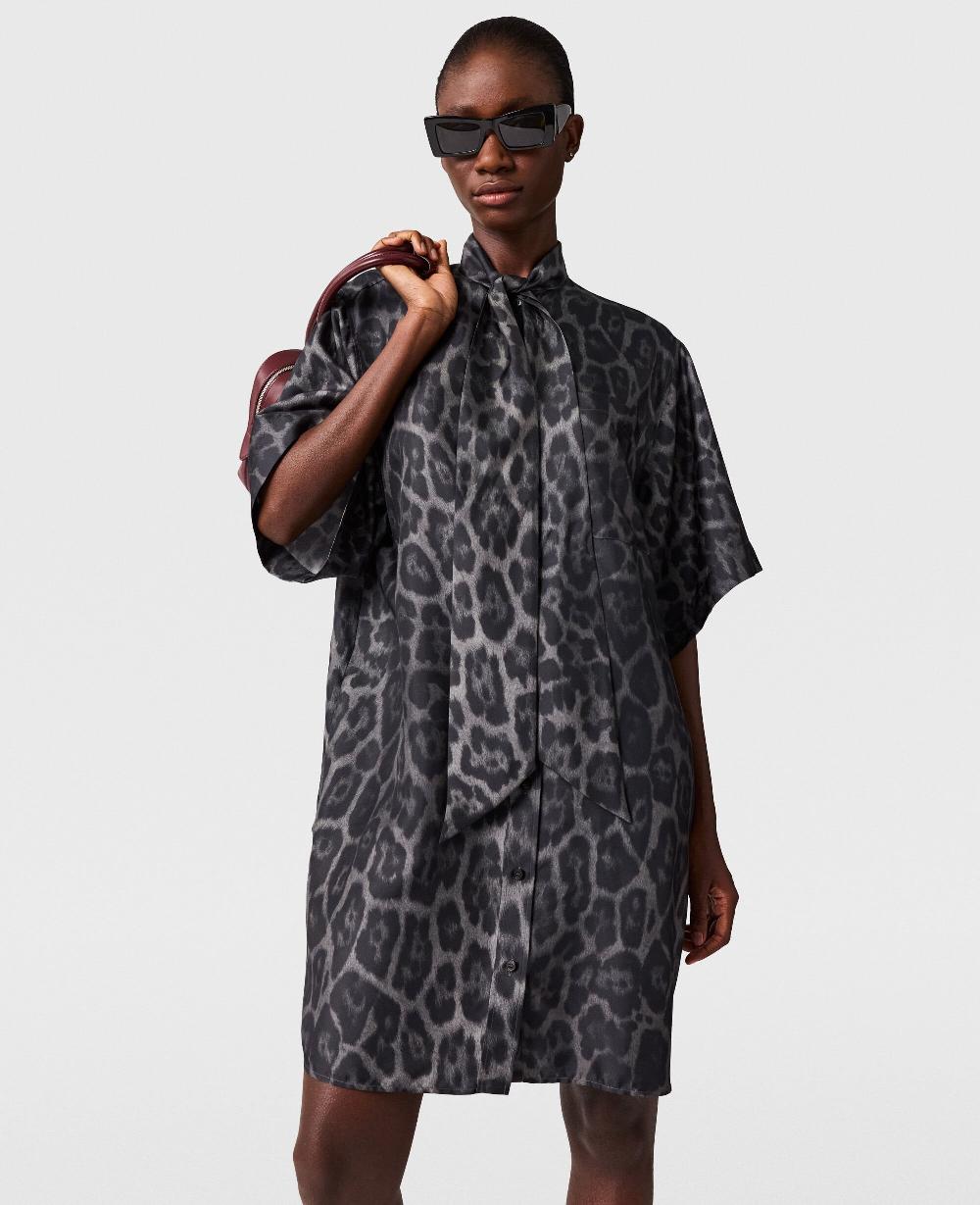 Stella Tie Neck Mini Dress