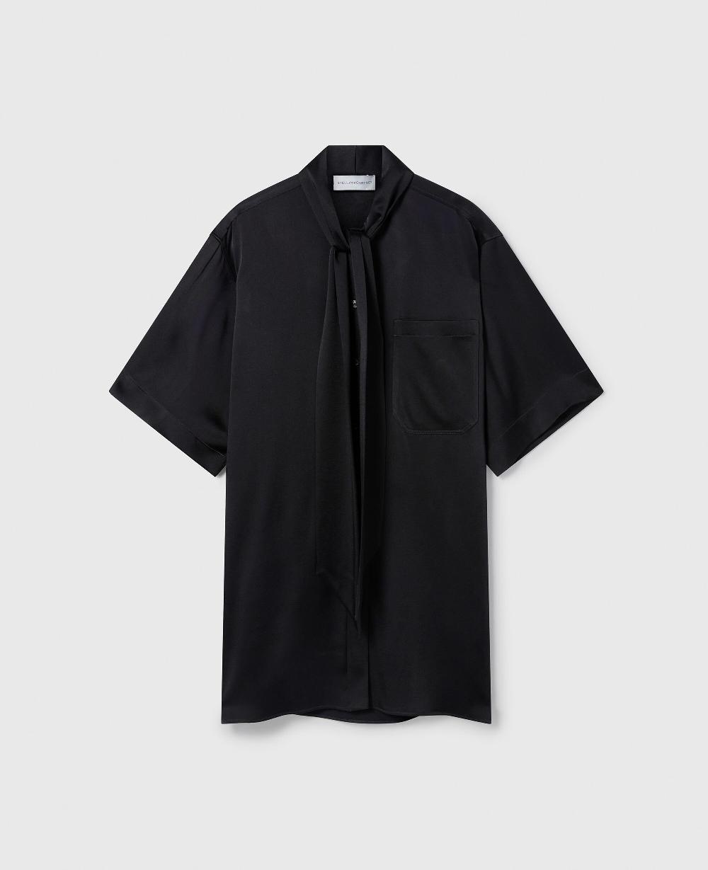 stella Tie Neck Mini Dress