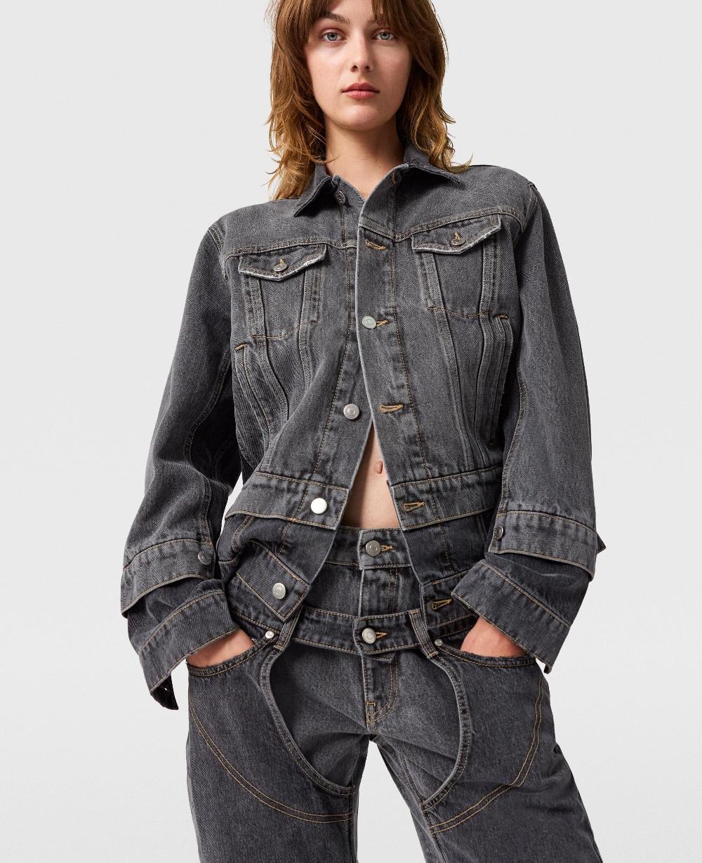 Stella Tonal Paneled Denim Jacket