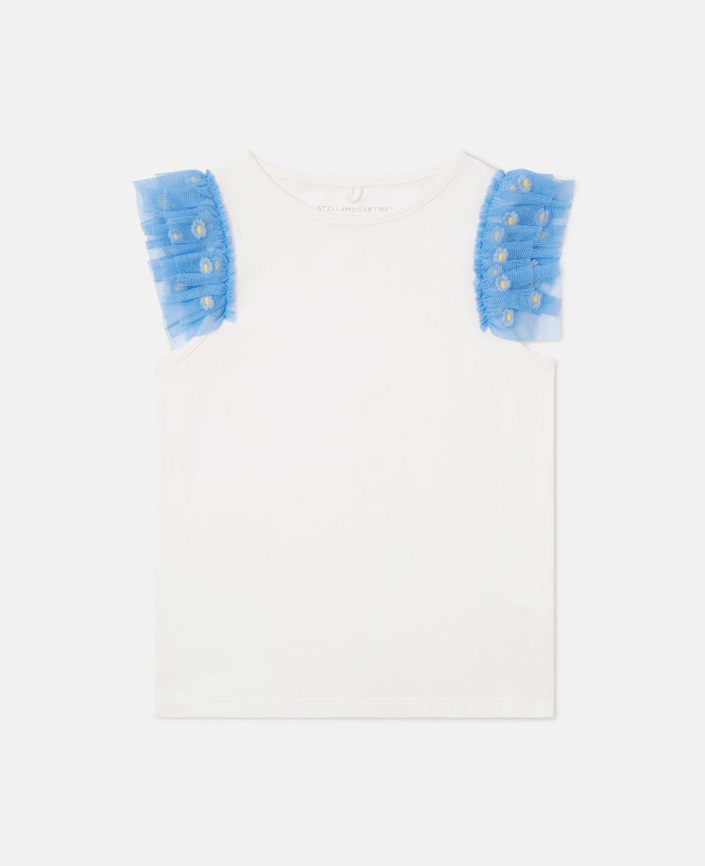 stella Tulle-Trim Sleeveless Top