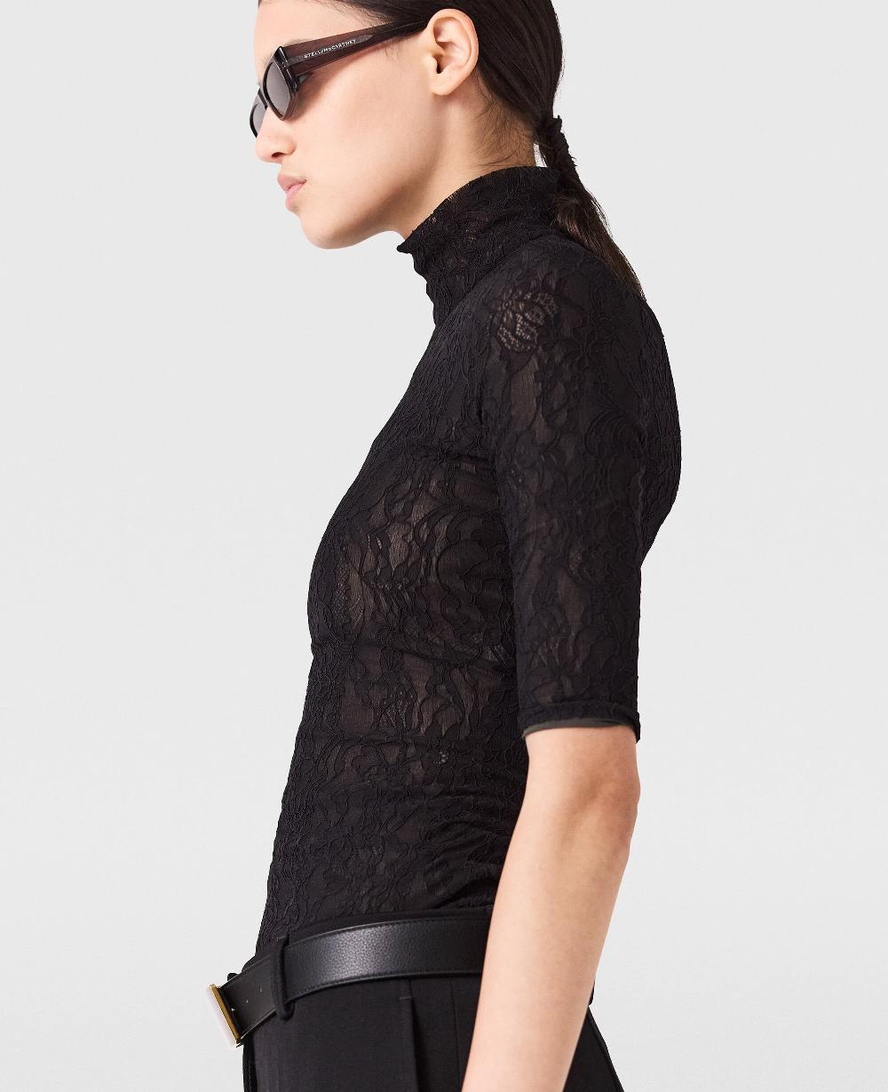 Stella Turtleneck Lace 3/4 Sleeve Top
