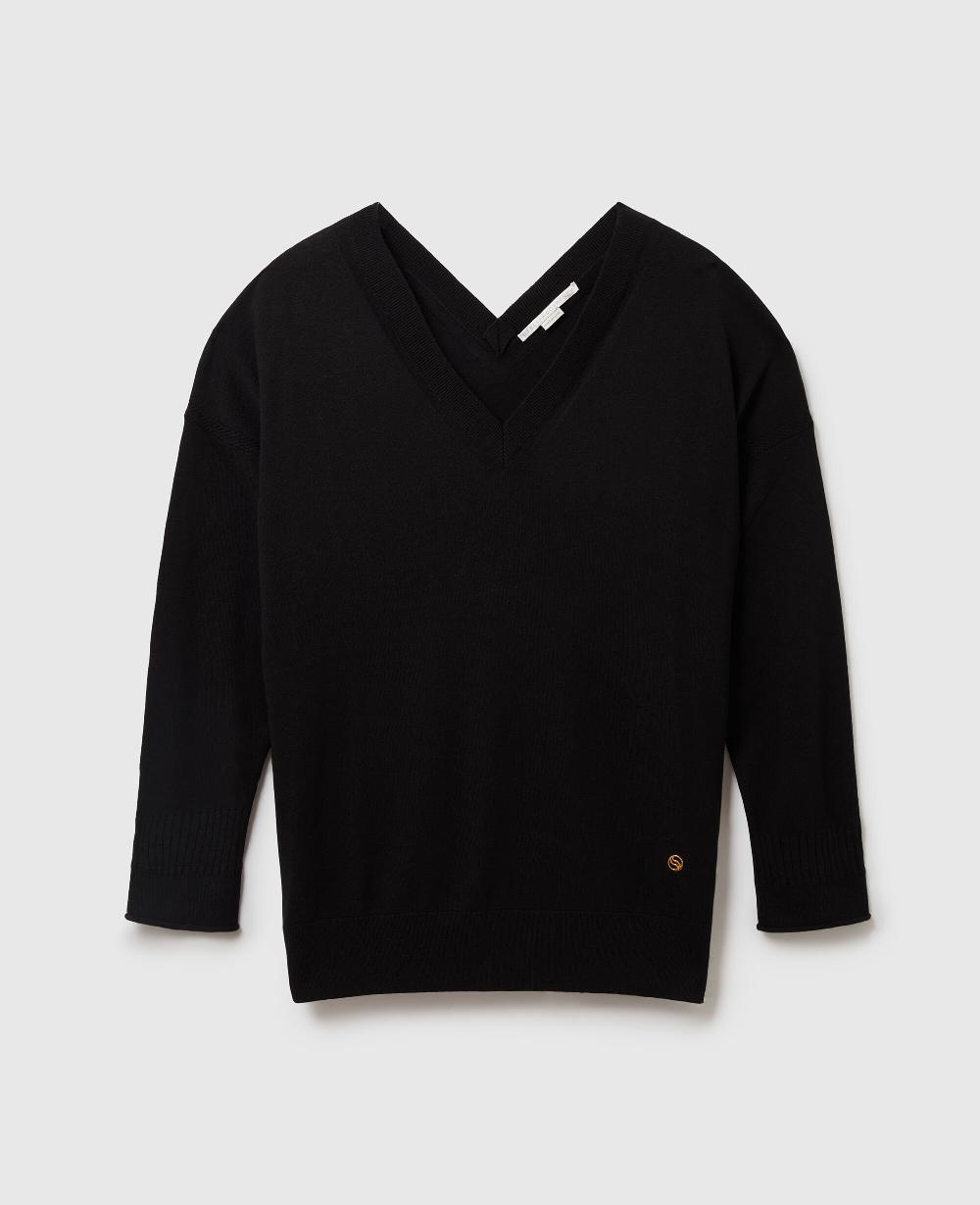 stella V-Neck Long Sleeved Sweater