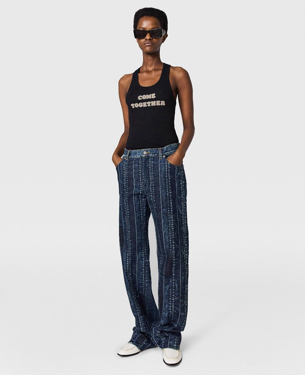 Stella Waistband Panelled Straight Jeans