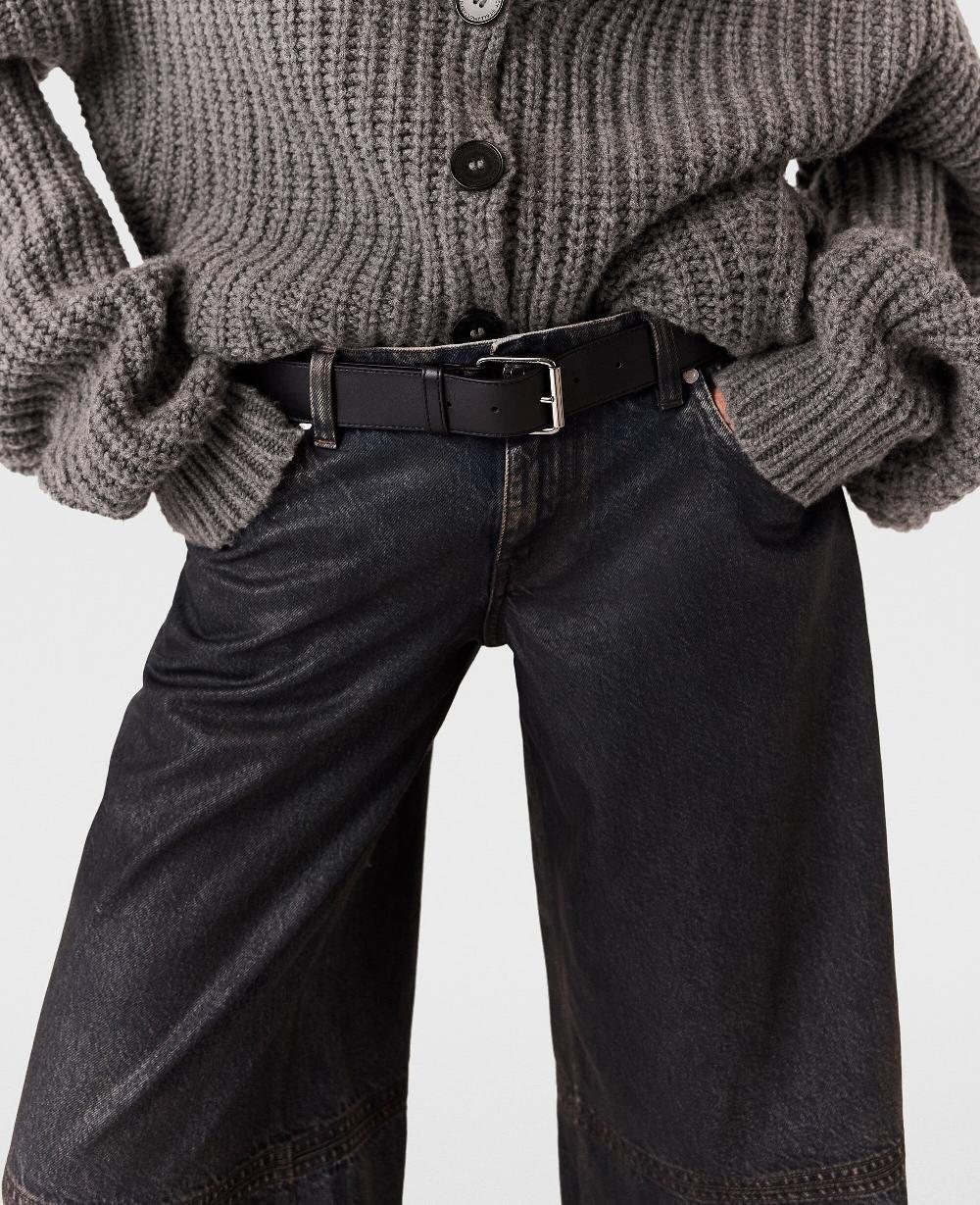 Stella Waxed-Finish Straight-Leg Denim Jeans