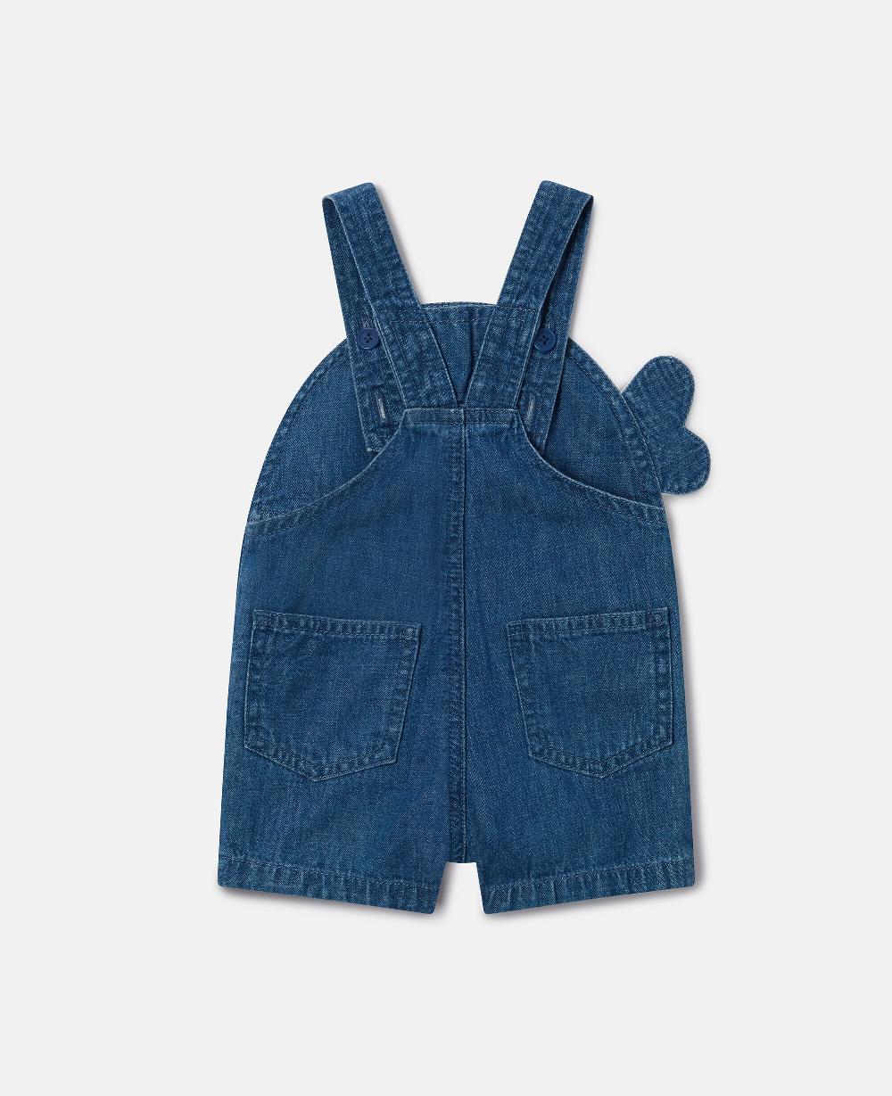 Stella Whale Motif Denim Overalls