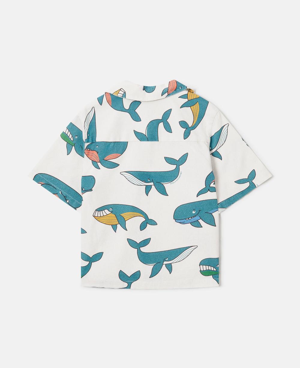 Stella Whale Print Cotton Shirt