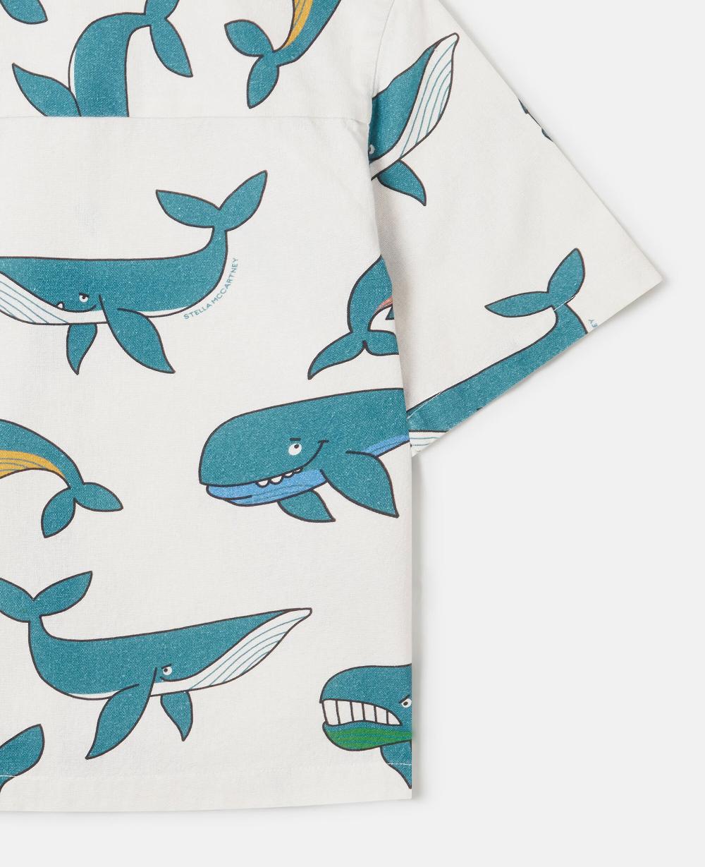 Stella Whale Print Cotton Shirt