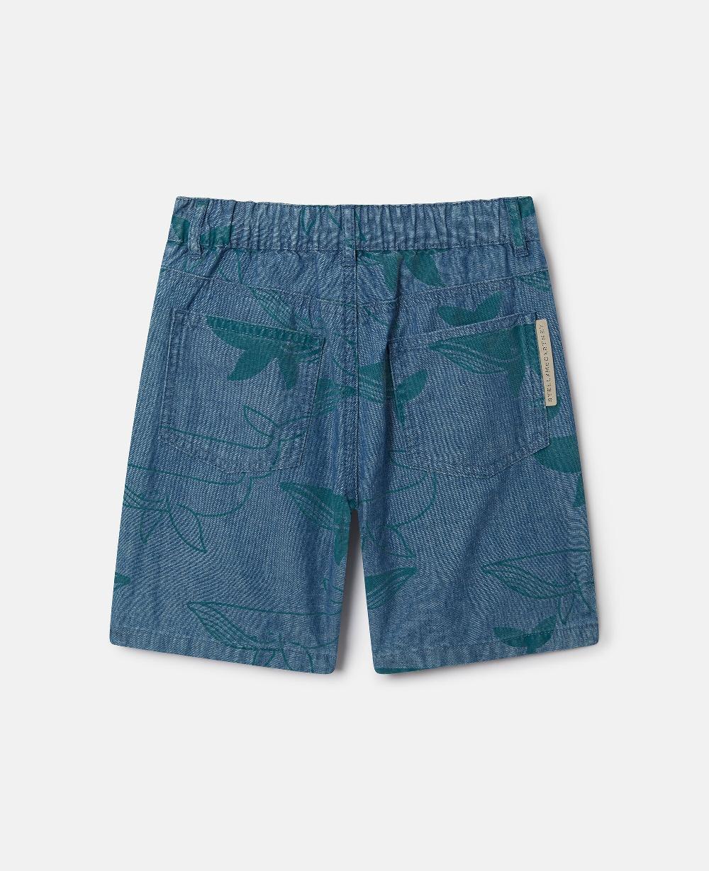 Stella Whale Print Denim Shorts