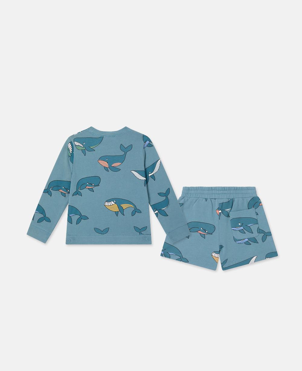 Stella Whale Print Sweatshirt And Sweatpants Set
