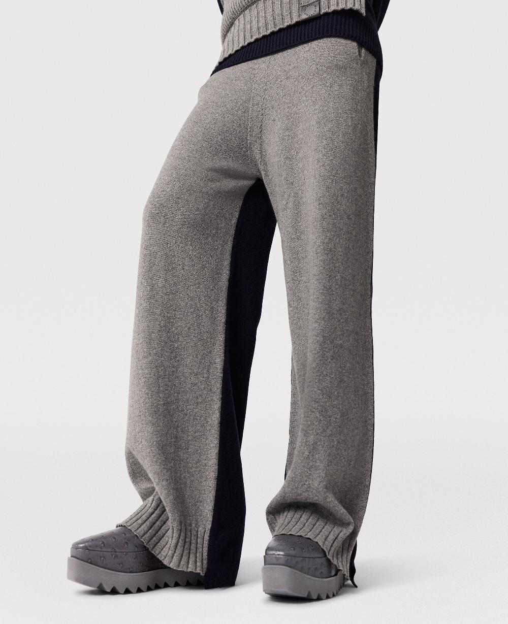 Stella Wide-Leg Contrast Panel Trousers