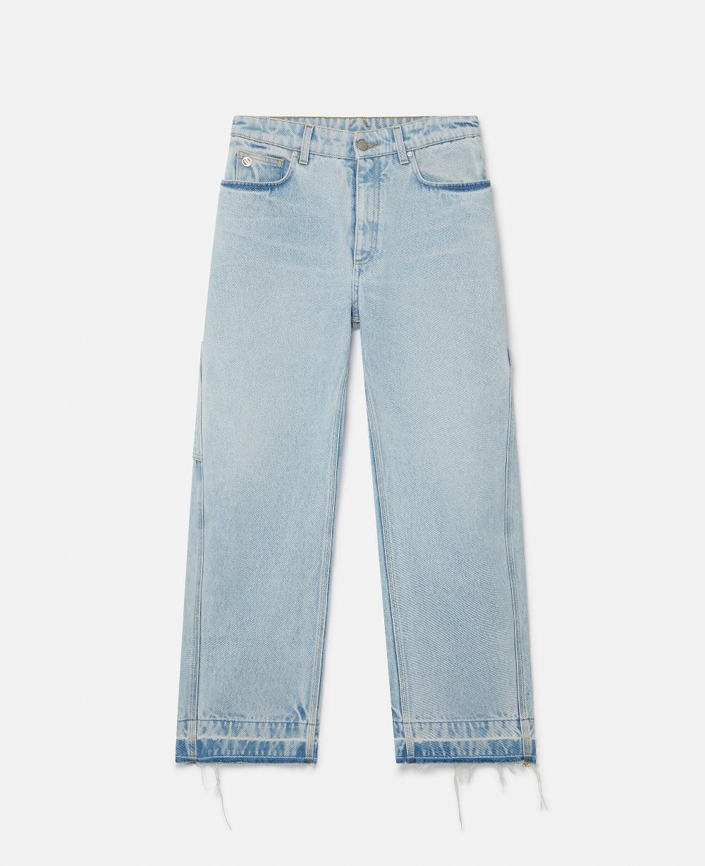 stella Wide-Leg Mid-Rise Denim Jeans