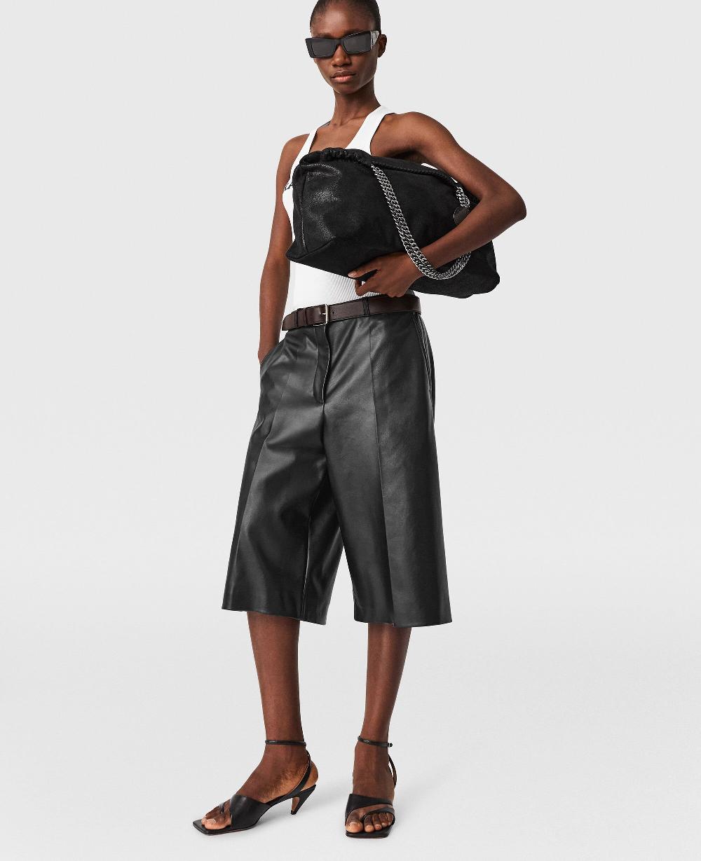 Stella Wide-Leg Vegan Bermuda Shorts