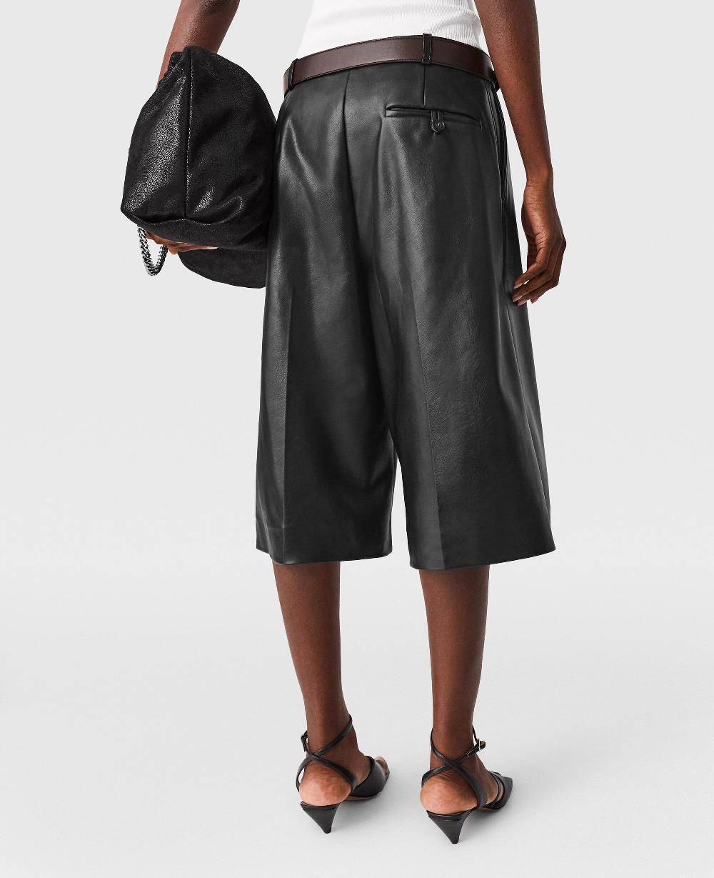 Stella Wide-Leg Vegan Bermuda Shorts