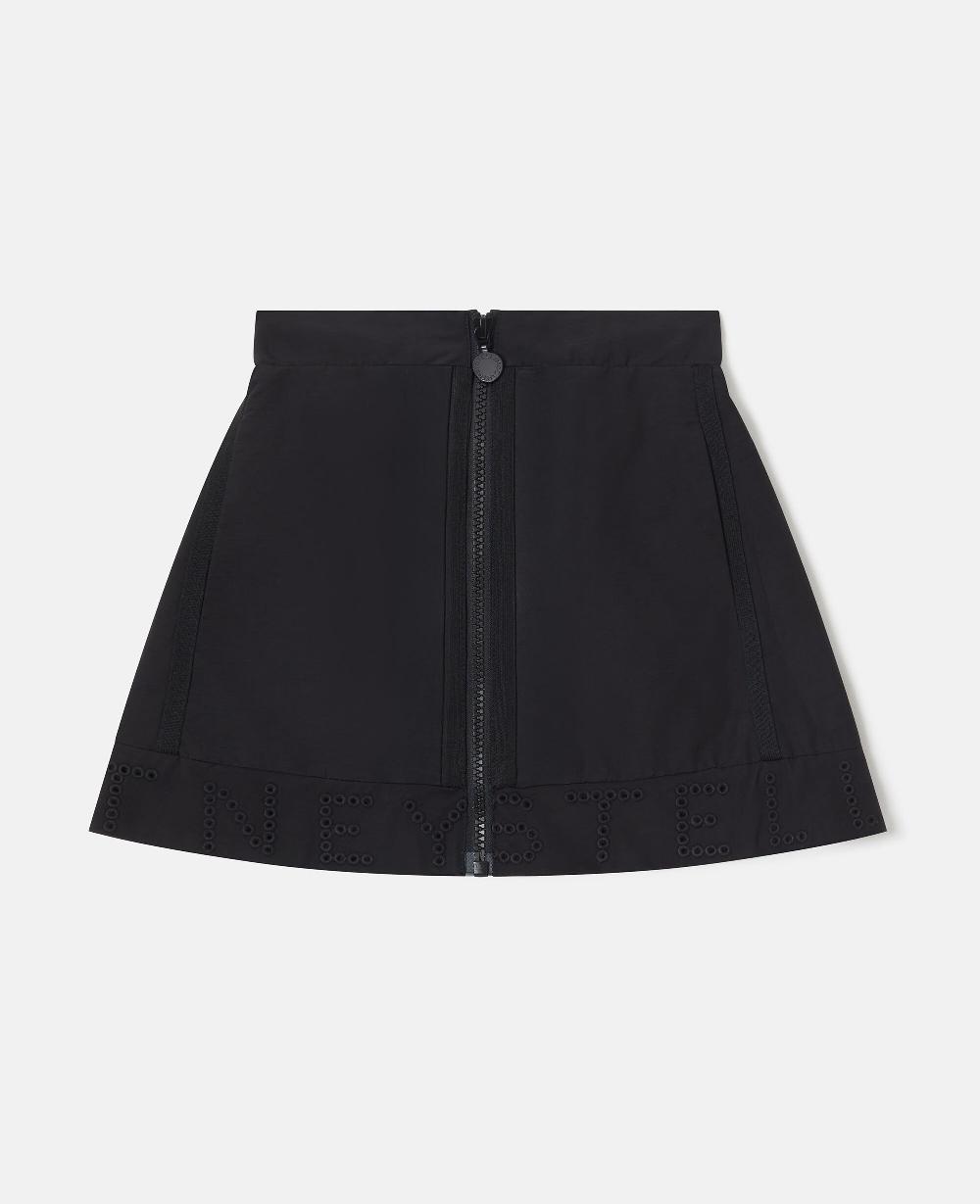 stella Zipper-Front A-Line Skirt