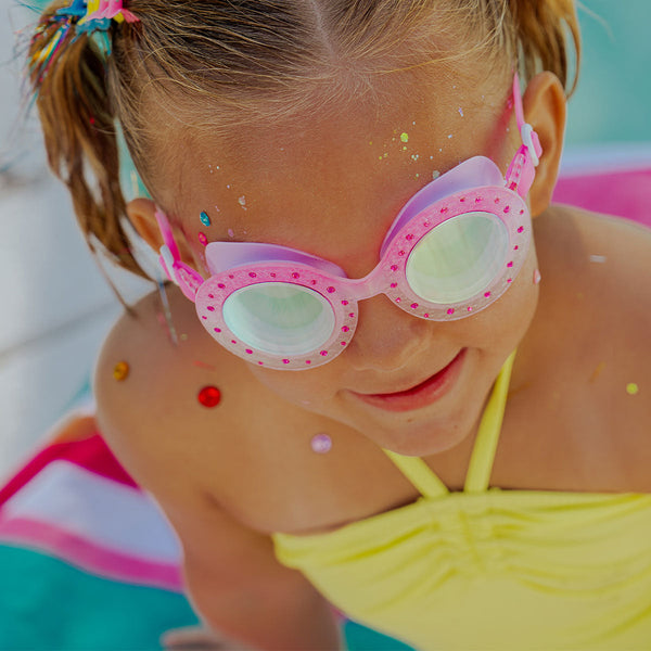 Stella Cove Blush Begonia Budding Flowers Swim Goggles